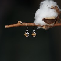Zilveren oorbellen Tiger-eye Avin Zilveren oorbellen Tiger-eye Avin
