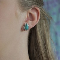 Zilveren oorknoppen Turquoise Zilveren oorknoppen Turquoise