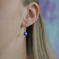 Zilveren oorbellen blauwe Saffier Avin Zilveren oorbellen blauwe Saffier Avin