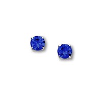 Zilveren oorknopjes Crystal saffier blauw Zilveren oorknopjes Crystal saffier blauw