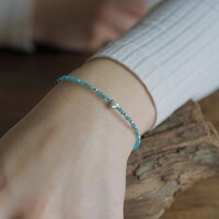 Armbandje Apatiet edelsteen Hartje Armbandje Apatiet edelsteen Hartje