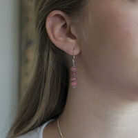 Edelsteen oorbellen Boho Rhodochrosiet Edelsteen oorbellen Boho Rhodochrosiet