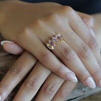 Goldplated ring Grazia Amethist Goldplated ring Grazia Amethist