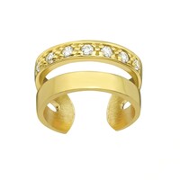 Gold plated earcuff double bar zirkonia Gold plated earcuff double bar zirkonia