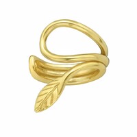 Gold plated earcuff Golden leaf Gold plated earcuff Golden leaf