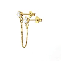 Gold plated ear jacket zirkonia chain Gold plated ear jacket zirkonia chain