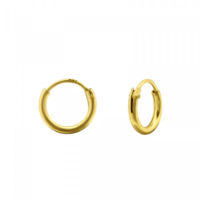 Gold plated mini oorringetjes 8 mm Gold plated mini oorringetjes 8 mm