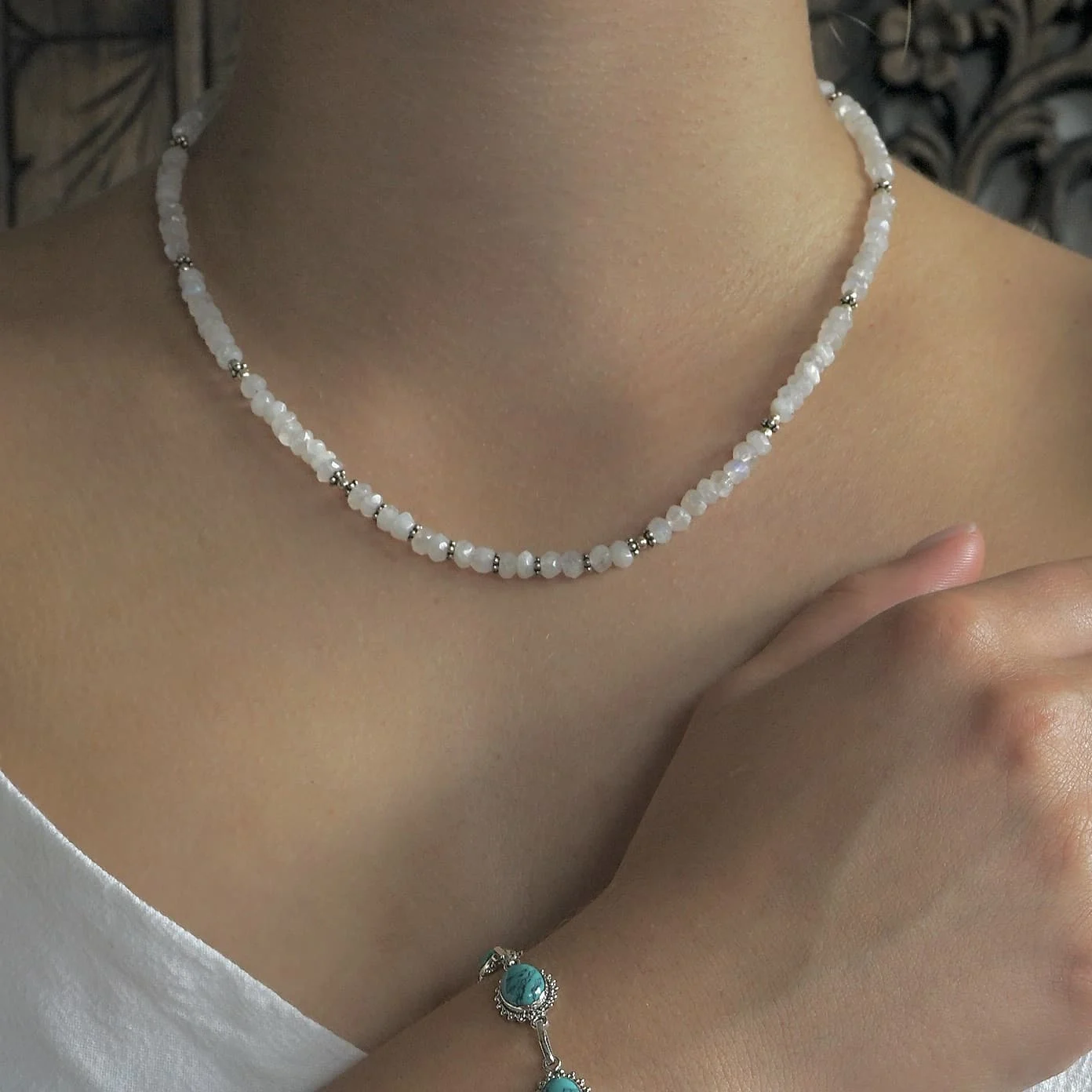 Prachrige maansteen ketting van Leelavadee Jewelry