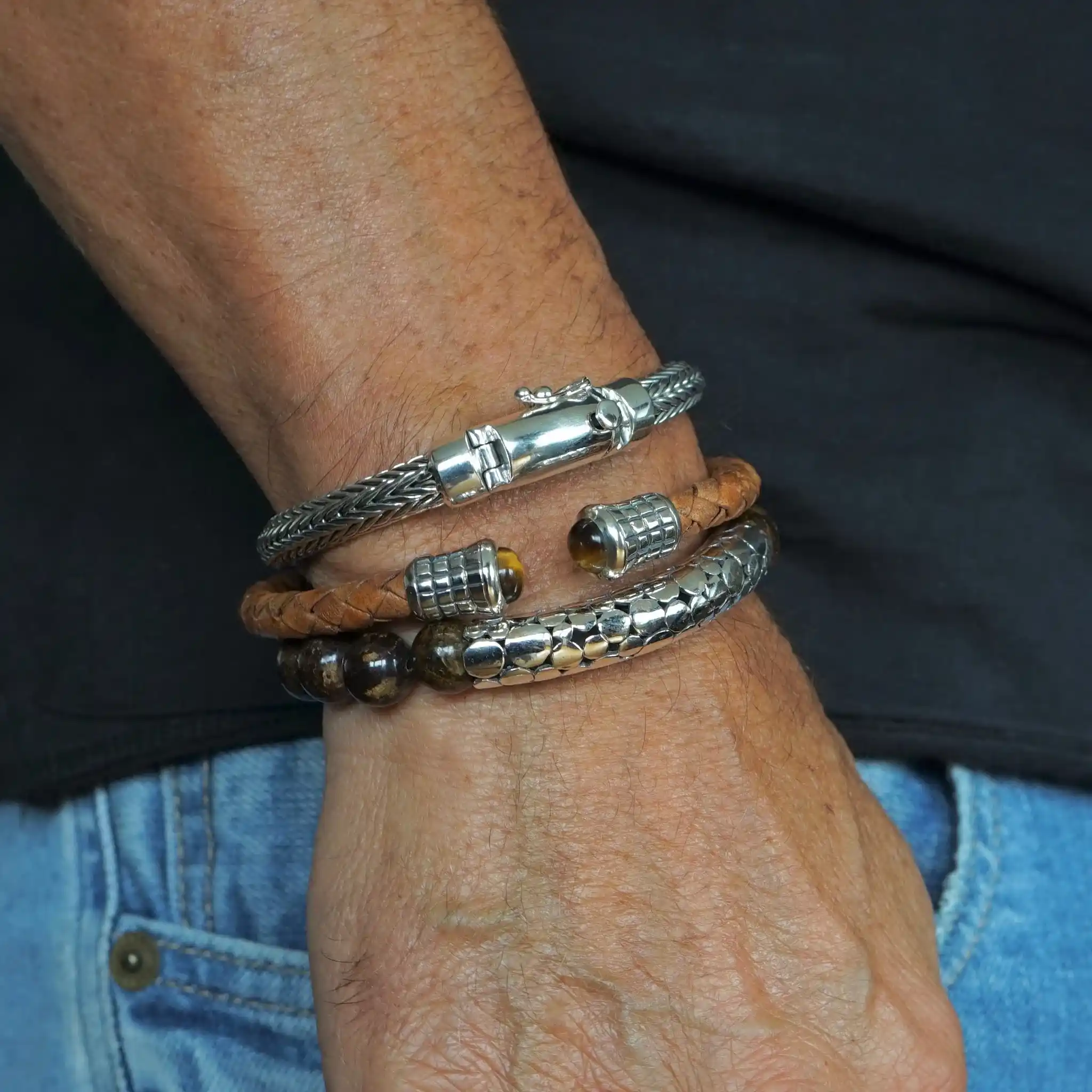 zilveren armband heren – handgemaakt sieraad van Leelavadee