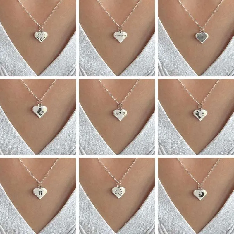 gegraveerde hartjes ketting, maak het sieraad persoonlijk