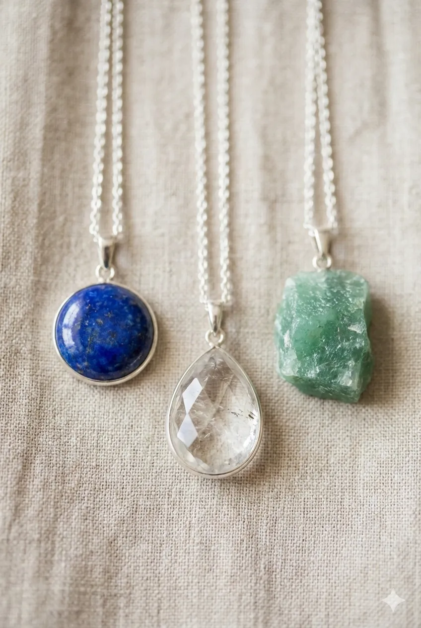 Verschillende vormen edelsteen hangers van 925 sterling zilver