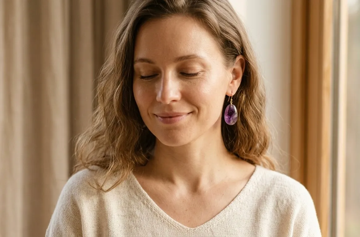 edelsteen oorbellen betekenis amethist rust en balans
