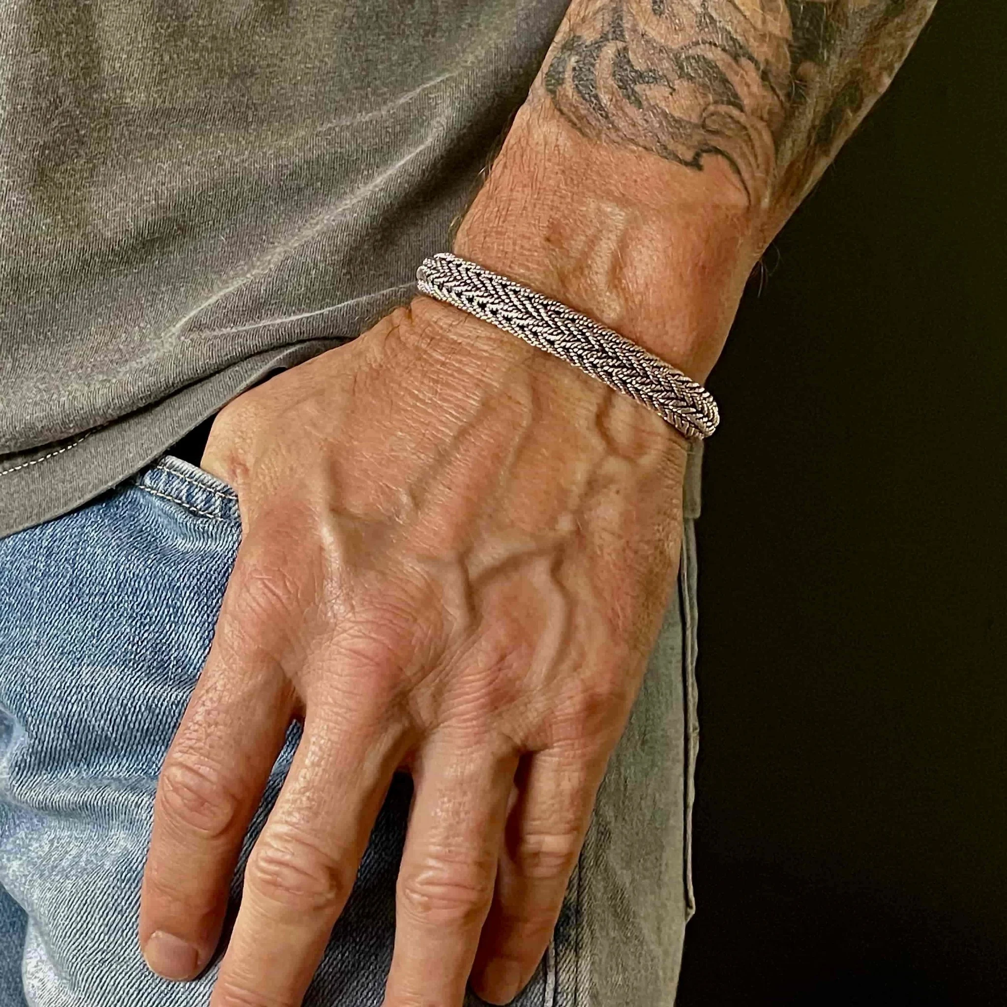 Schakelarmband zilver heren – stoere zilveren schakelarmband van 925 sterling zilver