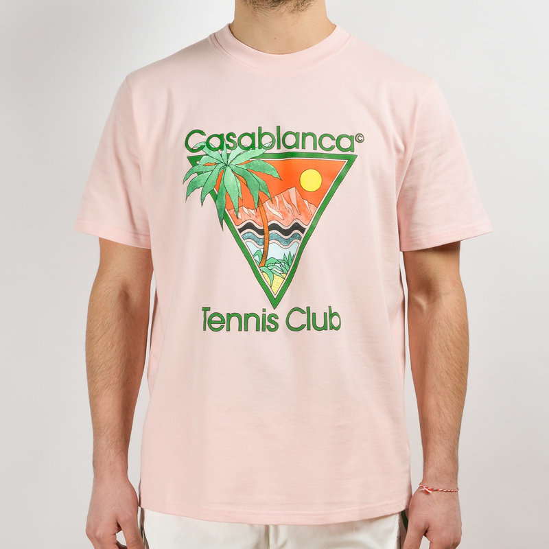 Casablanca Tennis Club Icon Screen Printed T Shirt Oallery