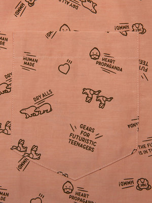 Human Made Animal Aloha Shirt Pink 
