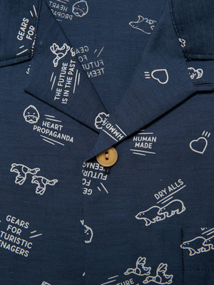 Human Made Animal Aloha Shirt Navy 