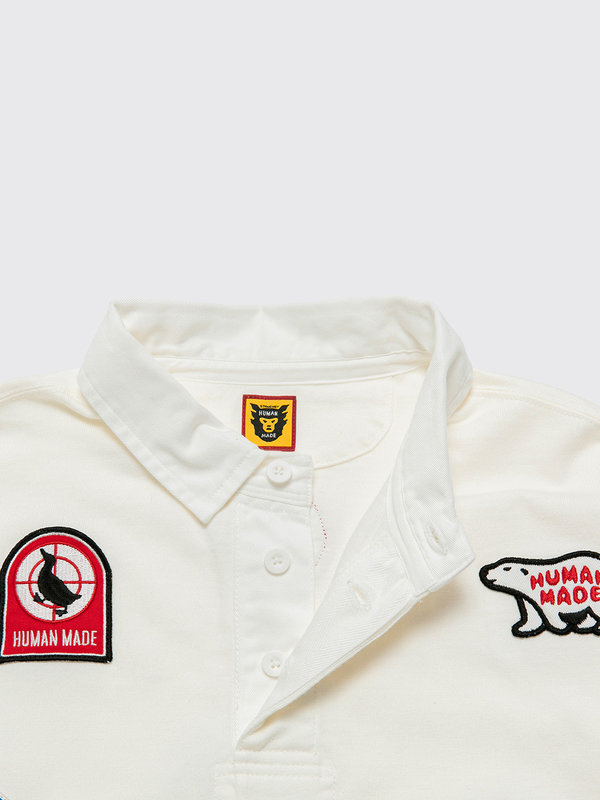 Human Made Patch Rugby Shirt White 