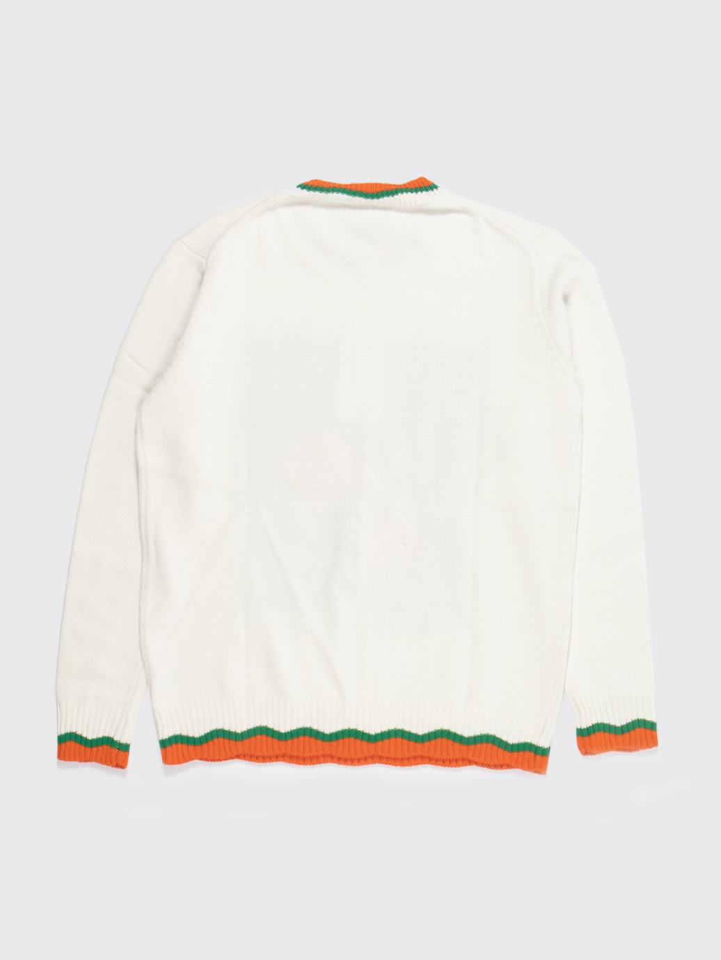 Casablanca Orange Intarsia Knit Sweater 