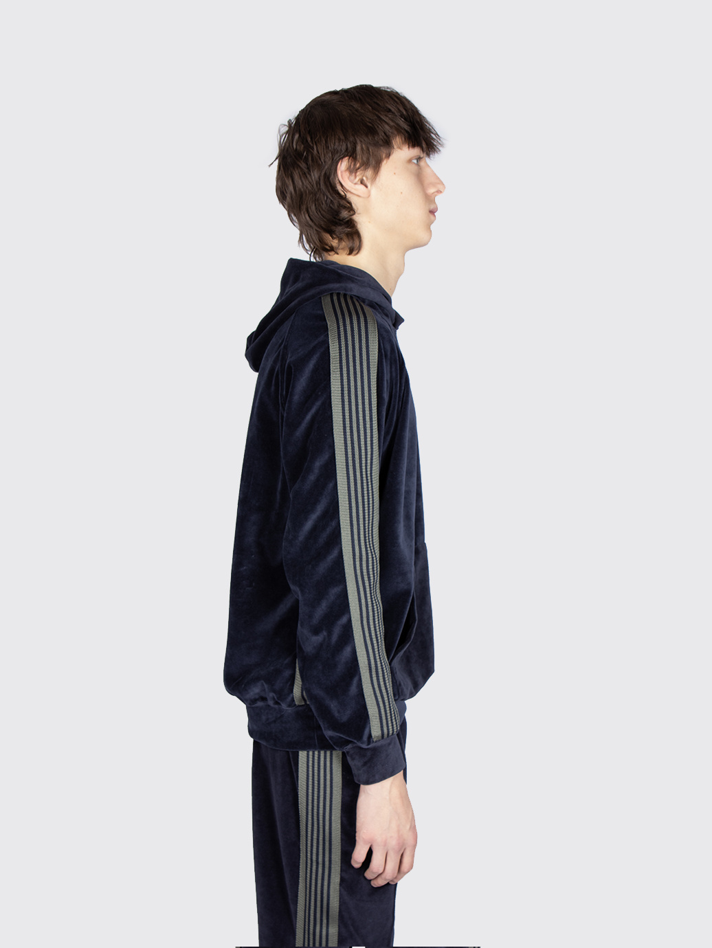 Needles R.C. Track Hoody - C/Pe Velour Navy - OALLERY