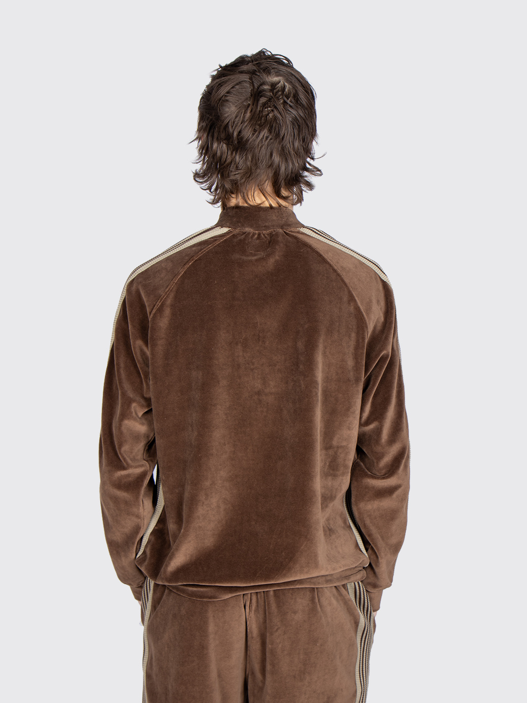 Needles R.C. Track Jacket - C/Pe Velour Brown - OALLERY