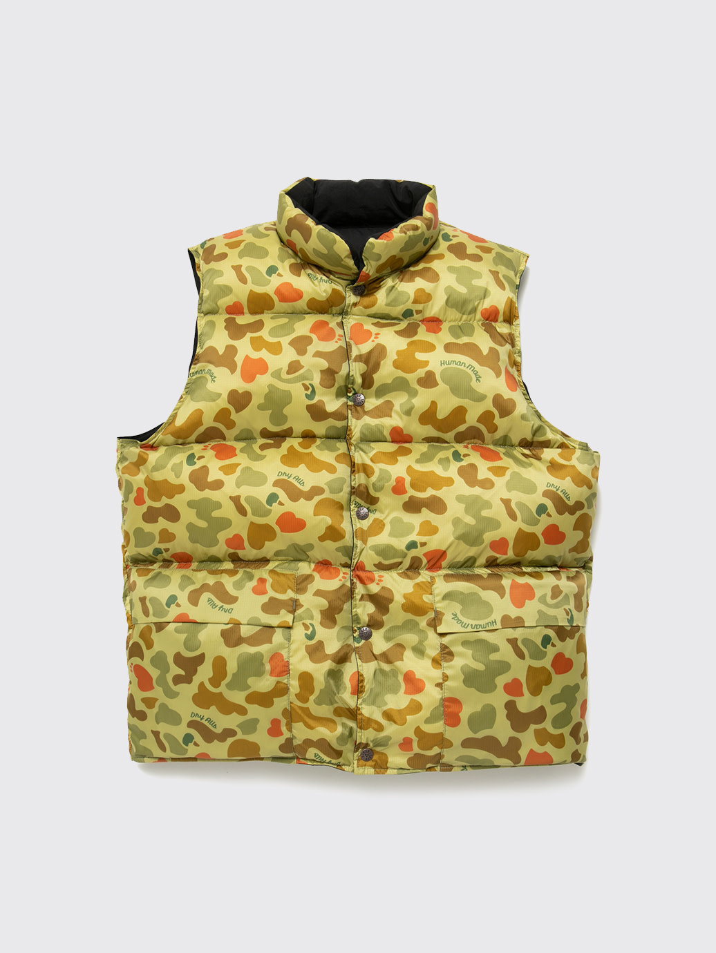 Human Made Reversible Down Vest FW22 Black - OALLERY