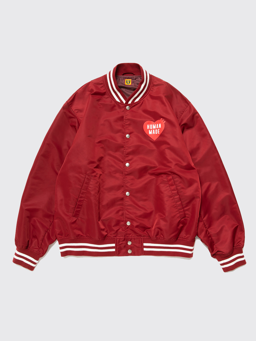 SIZESPECHUMAN MADE ❤️ NYLON STADIUM JACKET L Red - スタジャン