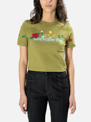 Andersson Bell (Women) Dasha Flower Garden Logo T-Shirt Khaki