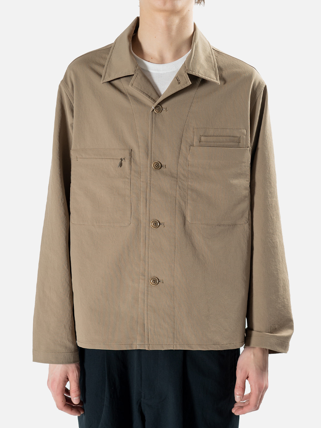 Nanamica ALPHADRY Shirt Jacket Taupe - OALLERY