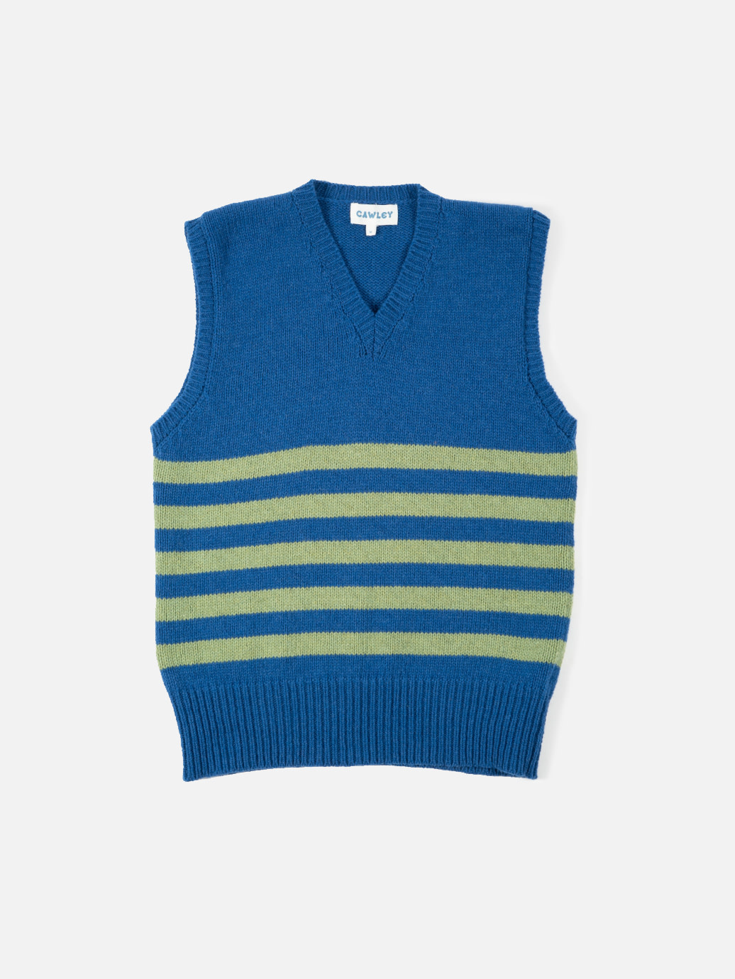 Cawley Cawley Morris Knitted Vest Men's Blue/ Green -