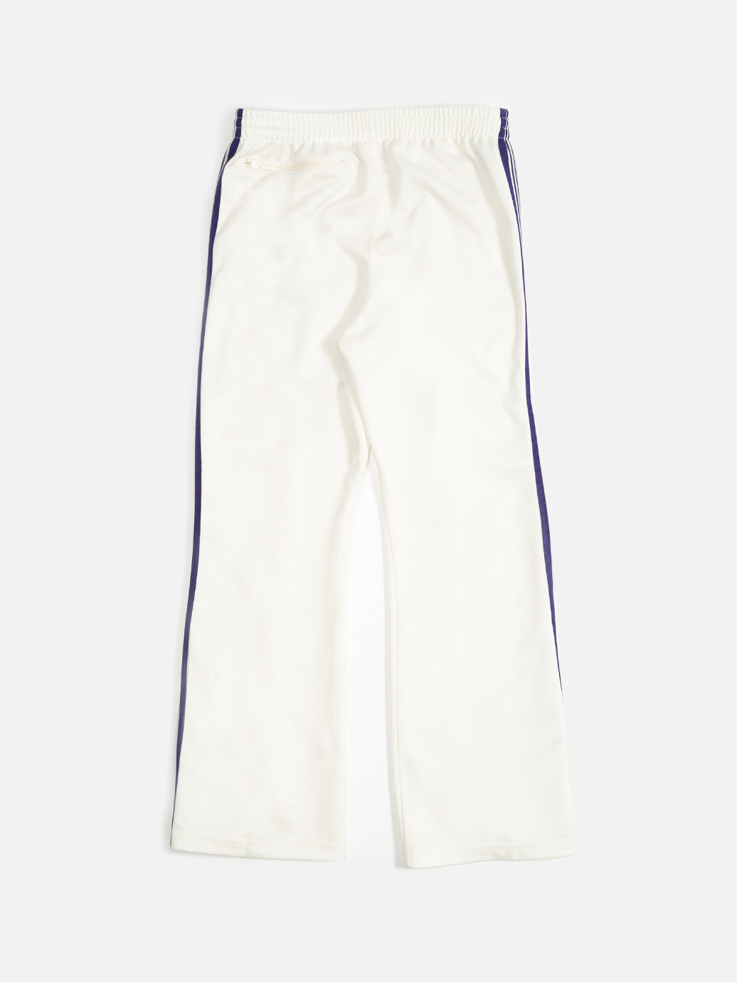 Needles Boot-Cut Track Pant - Poly Smooth Ice White - OALLERY