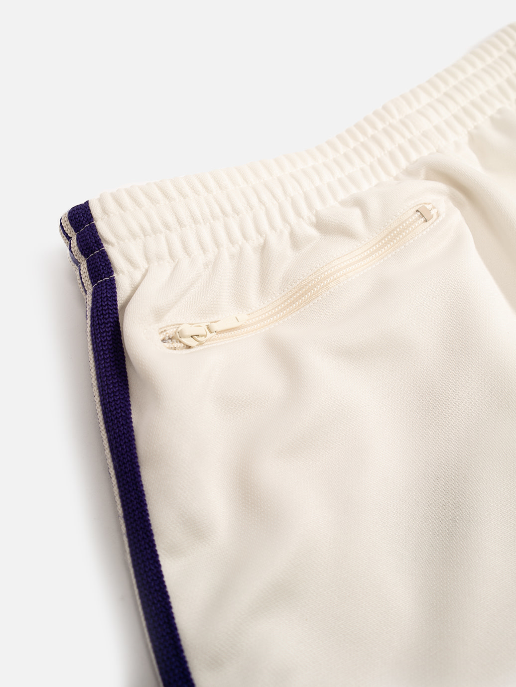 Needles Boot-Cut Track Pant - Poly Smooth Ice White - OALLERY