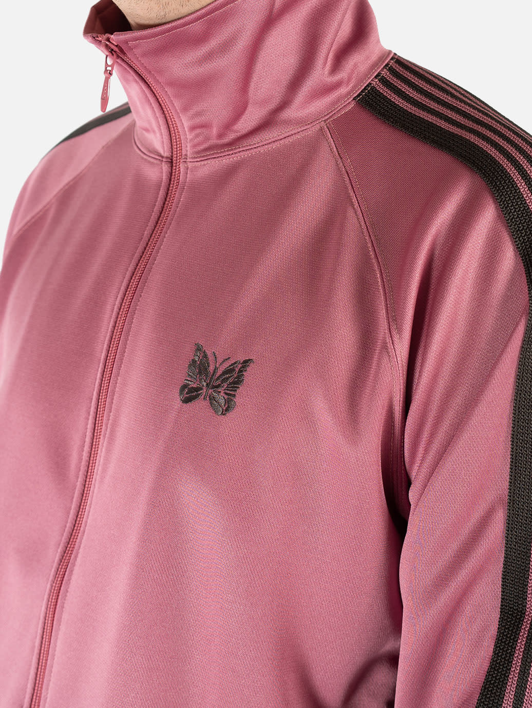 Needles Track Jacket - Poly Smooth Smoke Pink - OALLERY