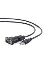 CableXpert USB naar DB9M seriële poort converter kabel, zwart, 1.5 meter