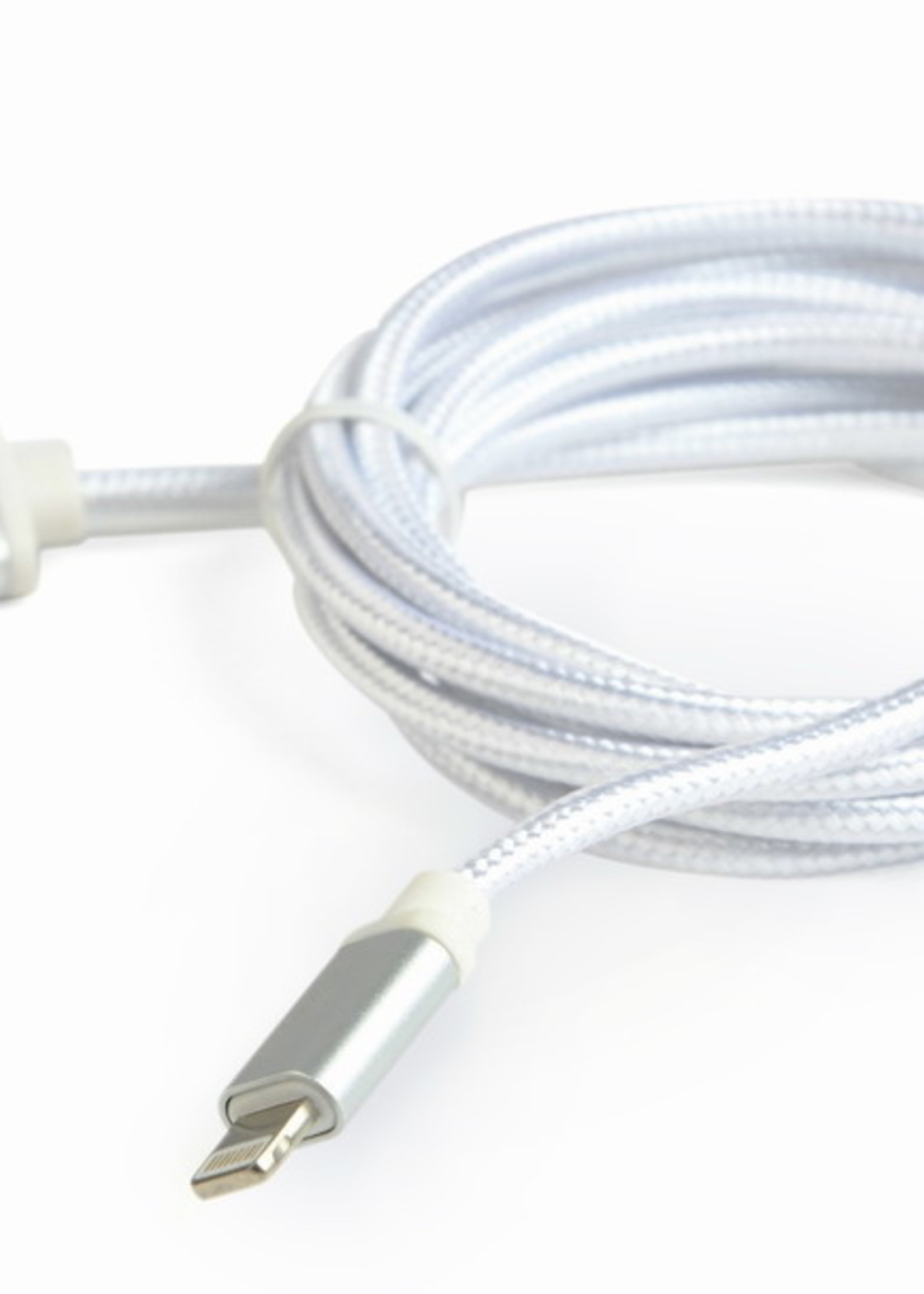 CableXpert 8-Pin kabel katoen, 1.8 meter zilver, Blister