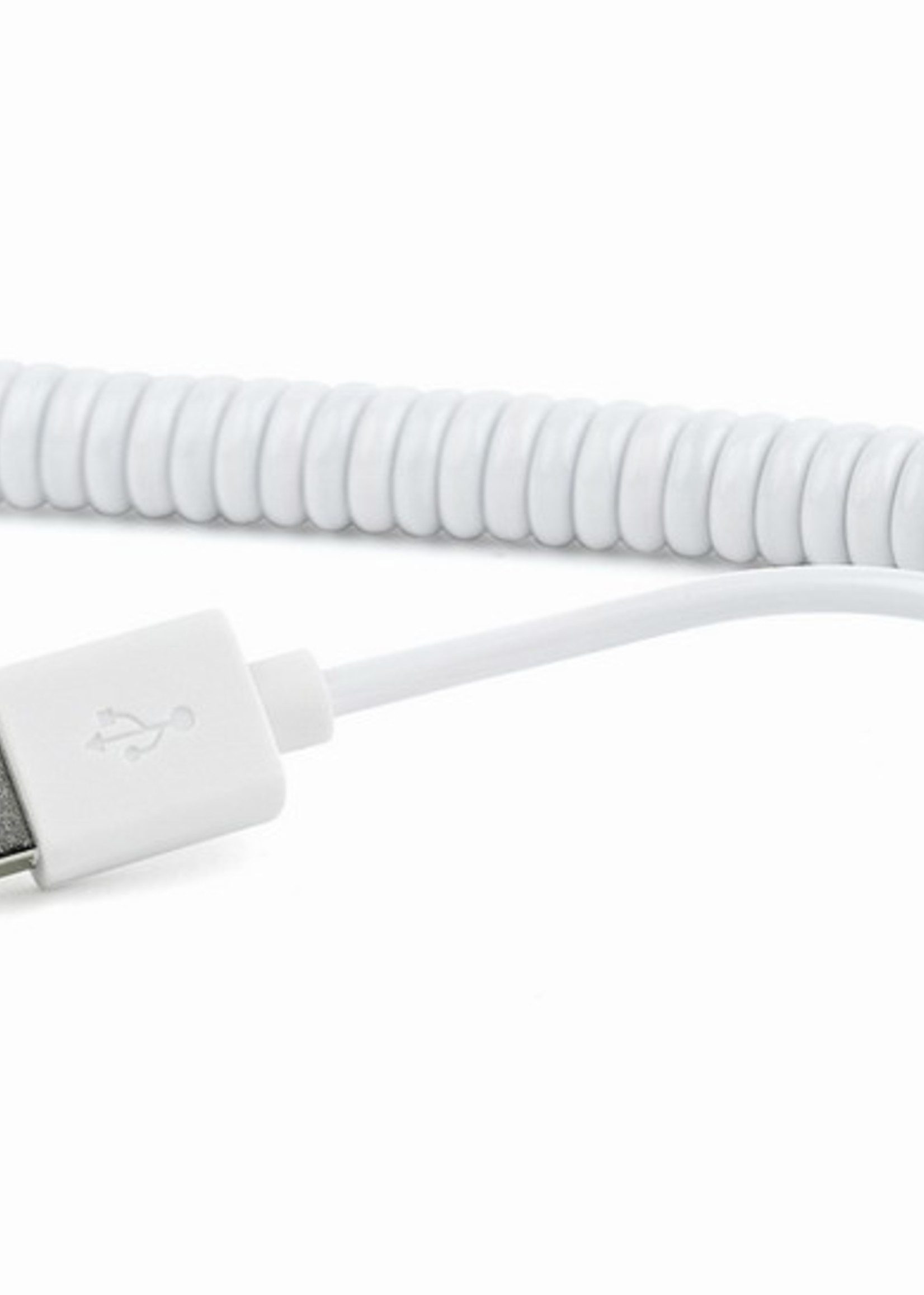 CableXpert USB spiraal-laadkabel voor iPhone, 1.5 m, wit