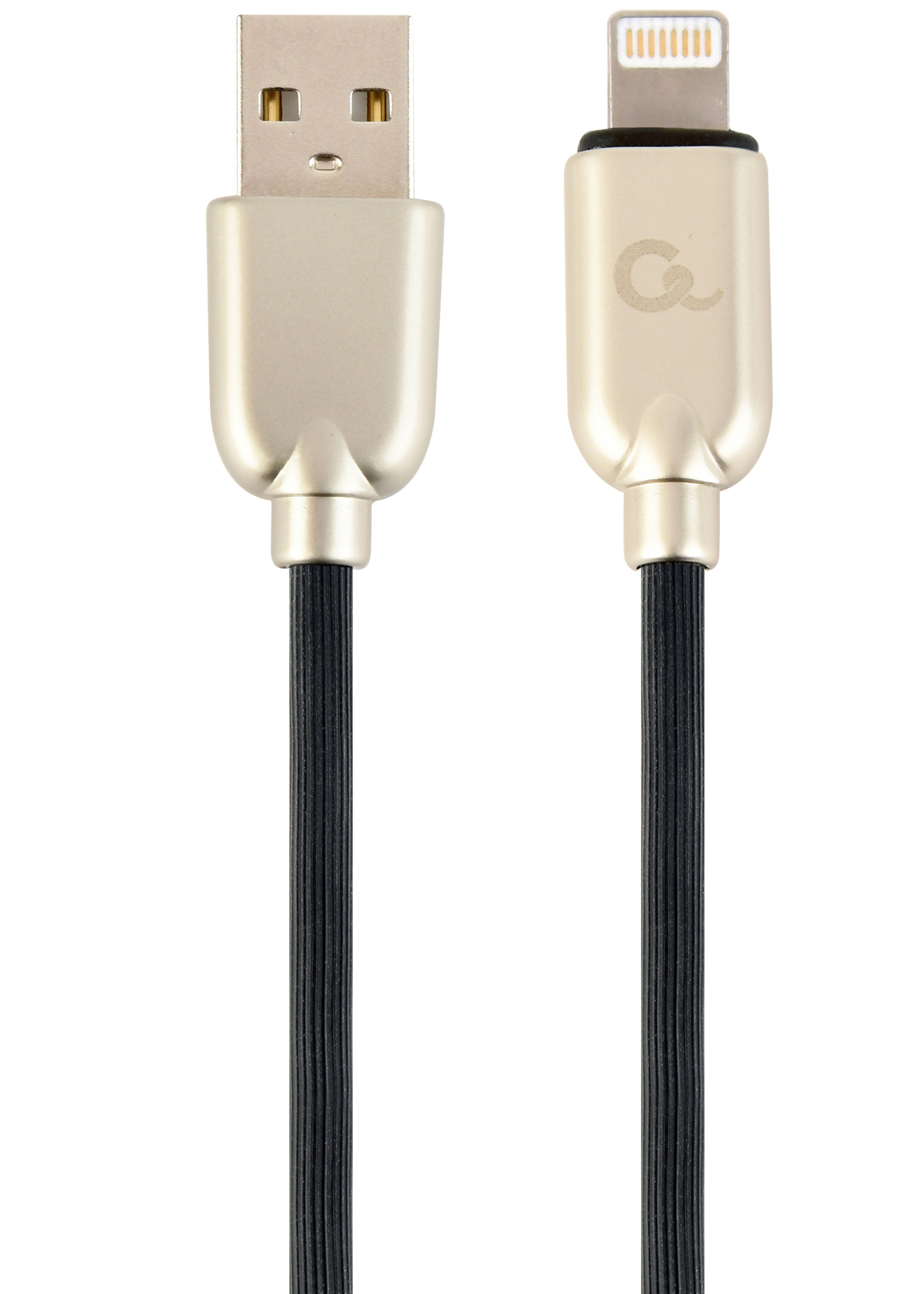 CableXpert Premium 8-pin laad- & datakabel 'rubber', 2 m, zwart