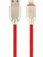 CableXpert Premium 8-pin laad- & datakabel 'rubber', 2 m, rood