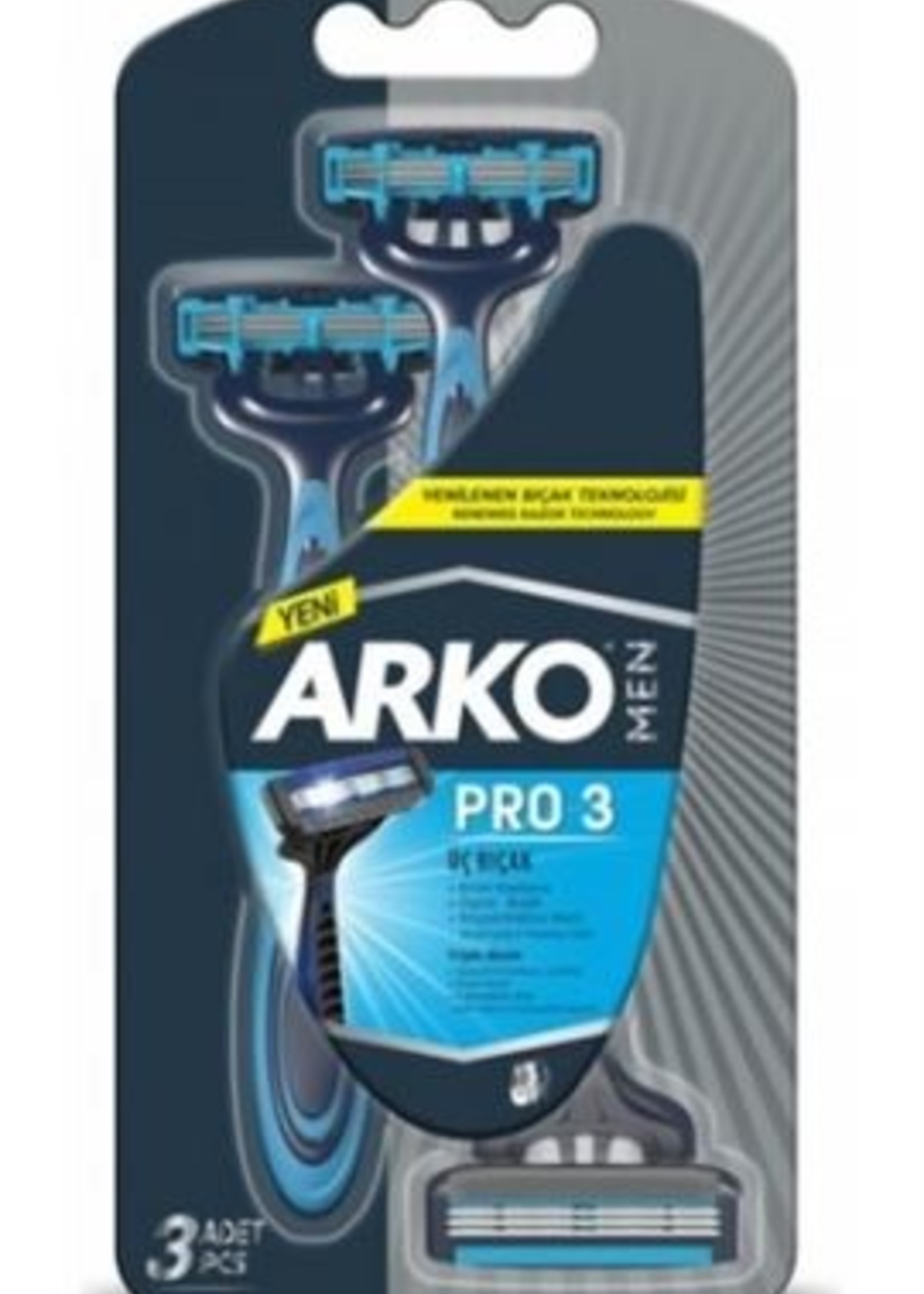 Arko Arko Men Lux Scheermes T3 3 stuks