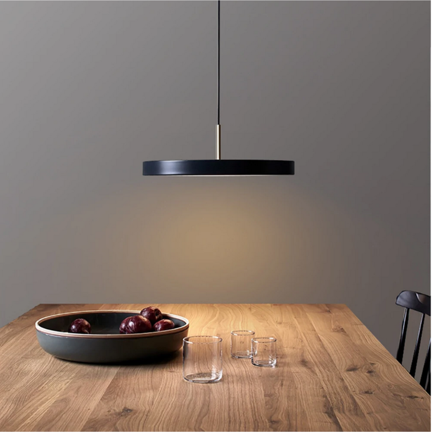 tomons Hanglamp van hout, eettafel plafondlamp, Scandinavische plafondlamp, hanglamp in hoogte verstelbaar voor woonkamer, eetkamer, slaapkamer, lamp A15, 33 cm