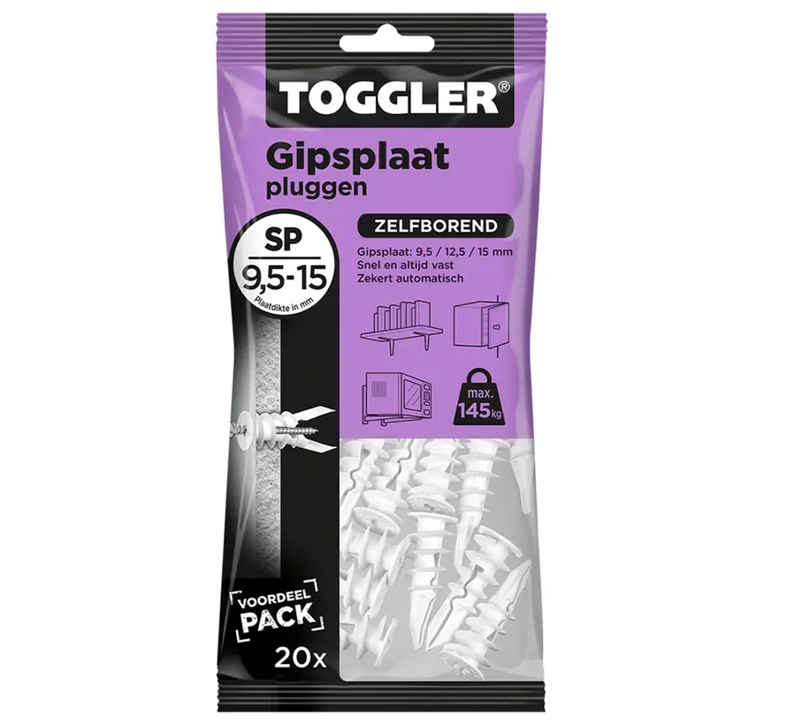Toggler - Plugg för gips - SP (20 st)