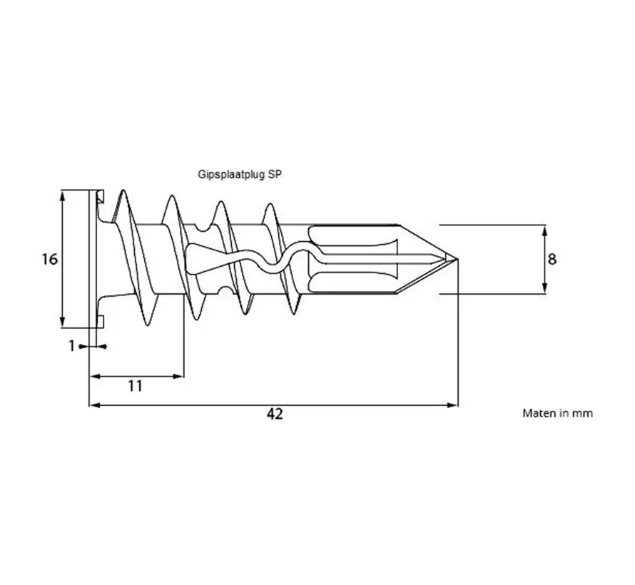 Toggler - Plugg för gips - SP (20 st)