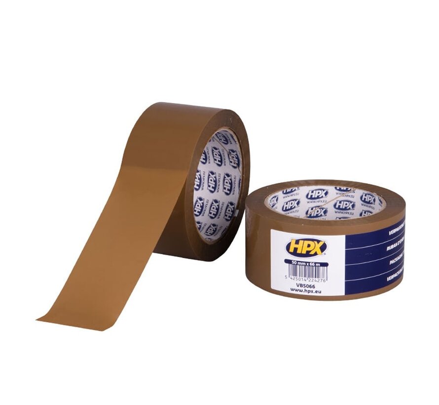 HPX - Förpackningstejp - Brun - 50 mm x 66 m