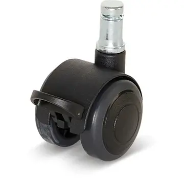 Premium möbelhjul, med kåpa, 40mm, PU-bromsat med stift 11x20mm