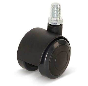 Premium möbelhjul, med lock, 40mm, PU med gängad stift 8x15mm