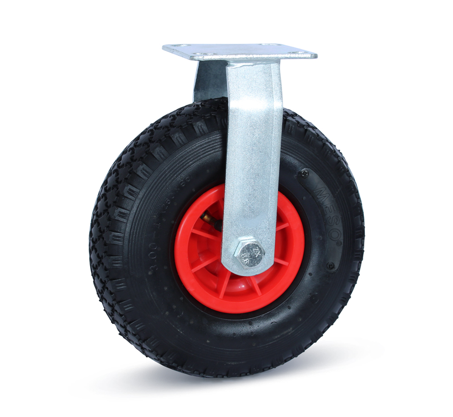 Skophjul med pneumatiskt däck - Plastfälg - 260mm - 125kg
