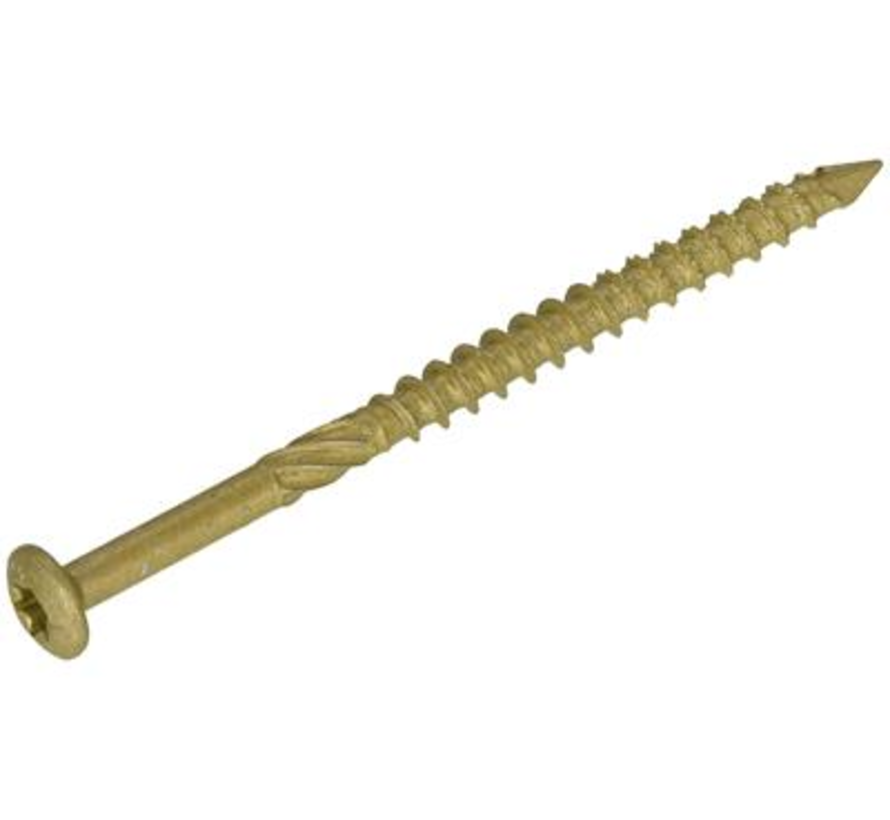 Dynaplus - Däckskruvar för gavel och kruka - Torx 15 - 4,0 x 60mm - AR-Bronze - CK (200 st)