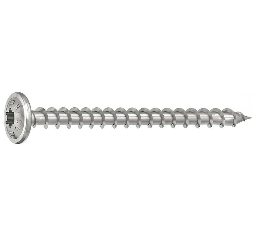 Heco Topix-Plus - Rostfria A2-skruvar - Torx försänkt huvud - 6 x40mm - Helgänga (200 st)