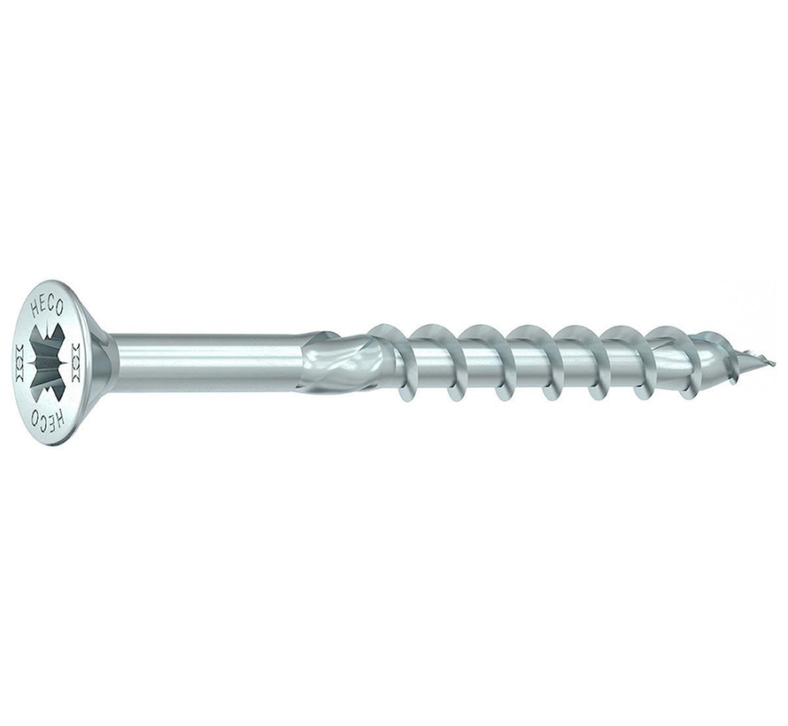 Heco Topix-Plus skruvar - Pozidrive platt försänkt huvud - 6x 110mm - Delgänga (100 st)