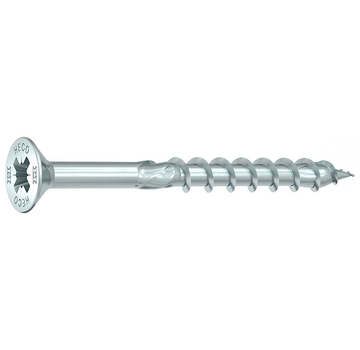 Heco Topix-Plus skruvar - Pozidrive platt försänkt huvud - 6x 90mm - Delgänga (100 st)