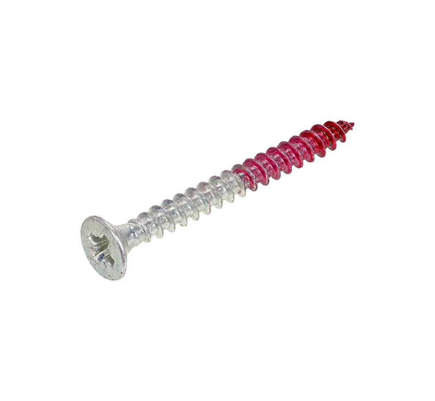 Rotadrill - Uni-skruvar - Pozidrive 2 Flathead - 5 x 50mm - Massiv gänga - Förzinkad (200 st)